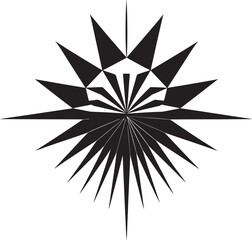 Dimensional Harmony Sleek Vector Logo with Elegant Black Abstract Geometric Patterns Dynamic Symmetry Monochromatic Logo Featuring Abstract Geometric Shapes in Vector