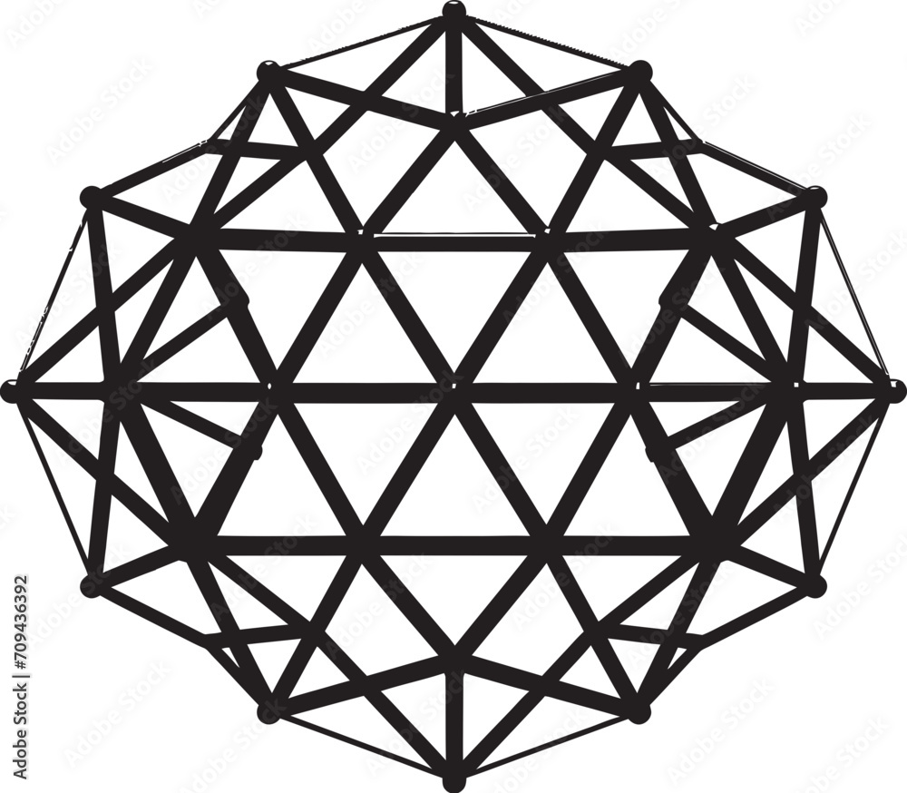 Fototapete abstract elegance black icon depicting vector logo with geometric forms infinite angles sleek vector