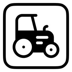 Editable tractor vector icon. Farming, transportation, vehicle, agriculture. Part of a big icon set family. Perfect for web and app interfaces, presentations, infographics, etc