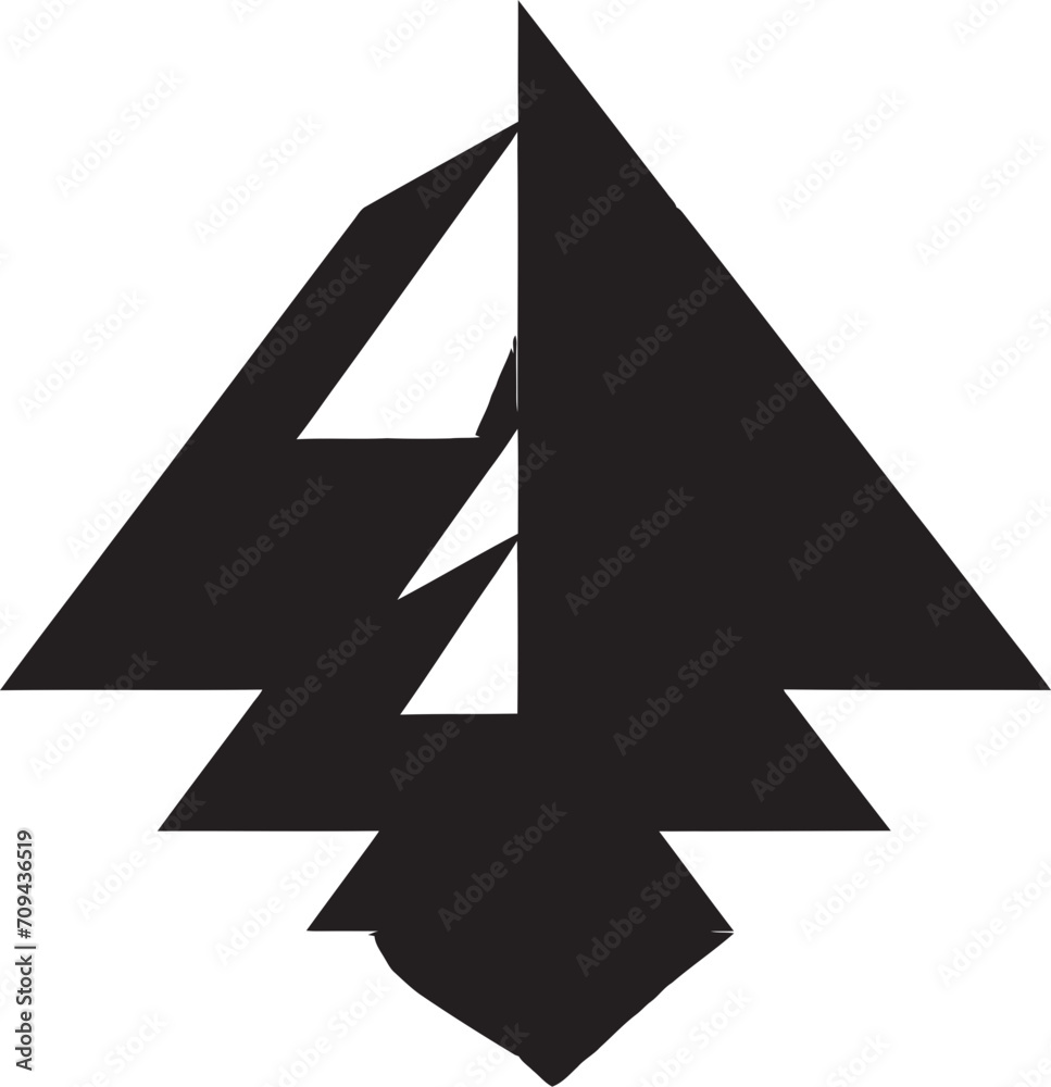 Fototapete quantum contours elegant icon featuring abstract geometric shape in vector geometric zenith abstract