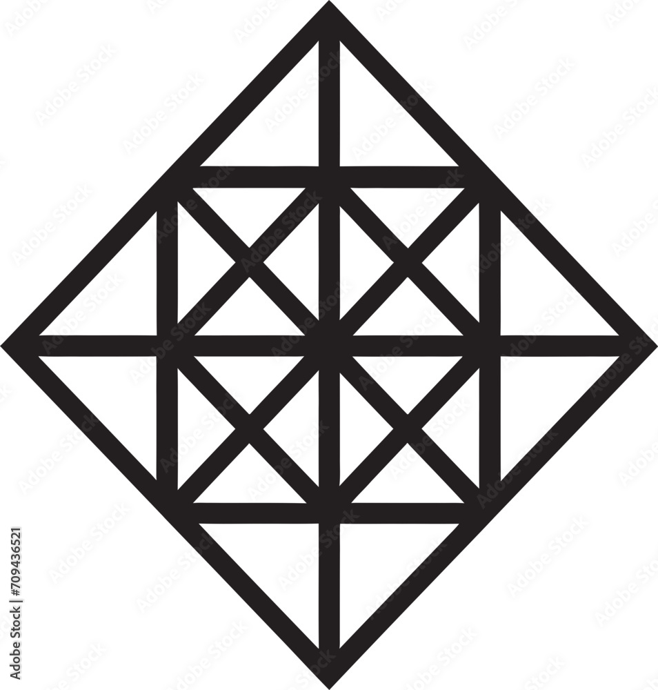 Fototapete quantum contours sleek emblem showcasing abstract geometric shape in vector abstract elegance black 