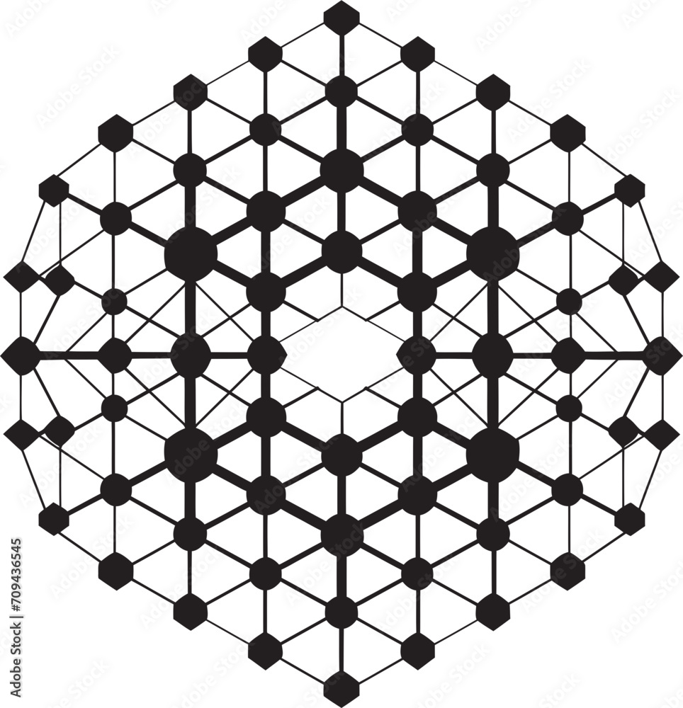 Fototapete abstract elegance black icon depicting vector logo with geometric forms infinite angles sleek vector