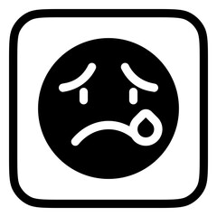 Editable crying, sad tears expression emoticon vector icon. Part of a big icon set family. Part of a big icon set family. Perfect for web and app interfaces, presentations, infographics, etc