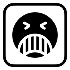 Editable angry, upset, expression emoticon vector icon. Part of a big icon set family. Part of a big icon set family. Perfect for web and app interfaces, presentations, infographics, etc