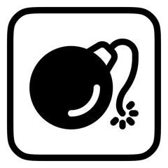 Editable bomb, explosive vector icon. Video game, game elements. Part of a big icon set family. Perfect for web and app interfaces, presentations, infographics, etc