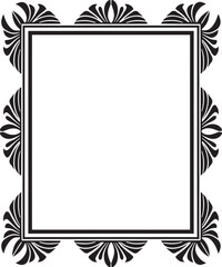 Deco Essence Sleek Vector Logo Design of Black Art Deco Frame Eternal Glamour Elegant Icon Showcasing Art Deco Frame in Vector