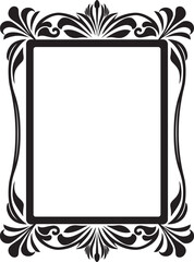 Deco Essence Monochromatic Emblem Showcasing Art Deco Frame in Vector Eternal Glamour Black Vector Logo with Art Deco Frame Design