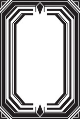 Vintage Opulence Monochromatic Emblem with Art Deco Frame in Vector Timeless Beauty Black Icon Illustrating Art Deco Frame in Vector