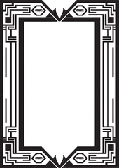 Artistry Unveiled Black Emblem Showcasing Art Deco Frame in Monochrome Chic Heritage Vector Logo of Elegant Black Icon with Art Deco Frame