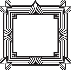 Eternal Glamour Elegant Icon Showcasing Art Deco Frame in Vector Deco Elegance Black Emblem Featuring Art Deco Frame in Vector
