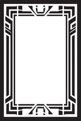 Vintage Opulence Black Emblem Featuring Art Deco Frame Design Timeless Beauty Monochromatic Vector Logo with Art Deco Frame