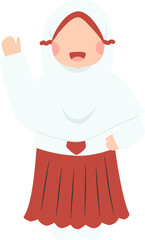 Elementary school muslim girl student