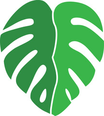 Fototapeta premium Monstera leaf logo icon vector element