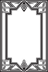 Deco Essence Sleek Vector Logo Design of Black Art Deco Frame Eternal Glamour Elegant Icon Showcasing Art Deco Frame in Vector