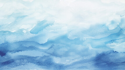 Obraz premium blue and white winter watercolor ombre leaks and splashes text