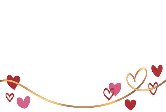valentine card with hearts