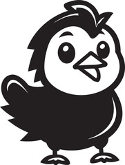 Coop Couture Sleek Black Vector Logo Design for Chicken Bliss Feathered Fables Chic Vector Logo Showcasing Chicken Sophistication