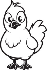 Fototapeta premium Farmyard Fantasy Chic Vector Logo Showcasing Chicken Sophistication Rooster Regalia Elegant Black Icon with Vector Chicken Design
