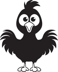 Hen House Harmony Elegant Black Icon in Monochromatic Design Rooster Radiance Sleek Monochrome Chicken Emblem in Black