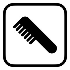 Editable hair comb vector icon. Cosmetics, makeup, skincare, beauty. Part of a big icon set family. Perfect for web and app interfaces, presentations, infographics, etc