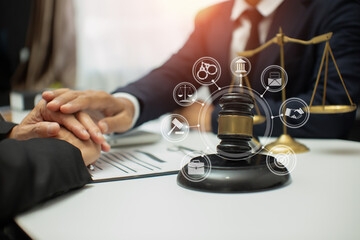 Business and lawyers discussing contract papers  Consultation and legal concepts, lawyers,