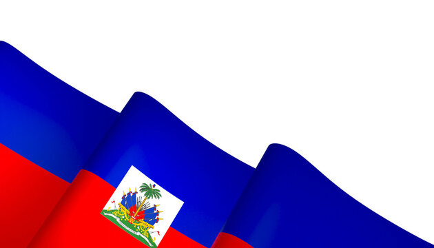 Haiti flag element design national independence day banner ribbon png
