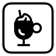Editable frappe vector icon. Cafe, coffee shop, restaurant, drink, beverages. Part of a big icon set family. Perfect for web and app interfaces, presentations, infographics, etc
