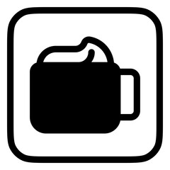 Editable cafe latte vector icon. Cafe, coffee shop, restaurant, drink, beverages. Part of a big icon set family. Perfect for web and app interfaces, presentations, infographics, etc