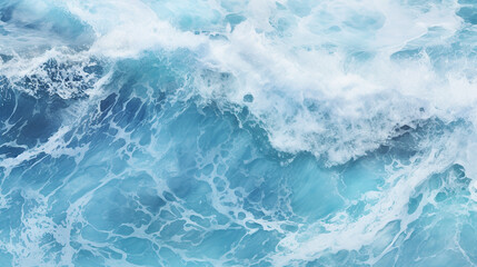blue sea texture with waves and foam