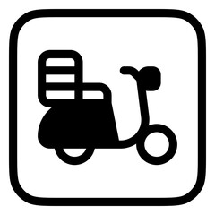 Editable delivery bike, scooter vector icon. Part of a big icon set family. Perfect for web and app interfaces, presentations, infographics, etc