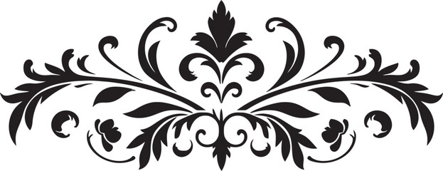 Obraz premium Heritage Hues Vintage European Border Logo in Elegant Black Epoch Elegance Monochrome Logo Design with European Border