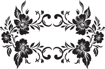 Retro Royalty Elegant Emblem with Monochrome European Border Noble Nostalgia Vintage European Border Logo in Sleek Black