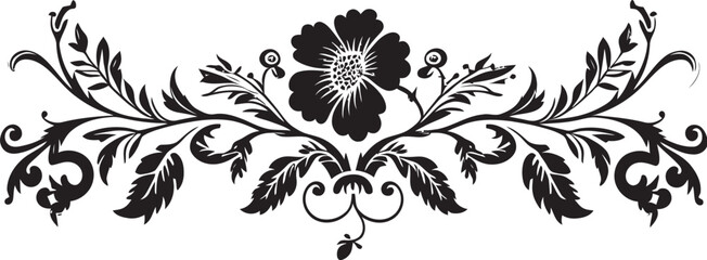 Heritage Hues Vintage European Border Logo in Elegant Black Epoch Elegance Monochrome Logo Design with European Border