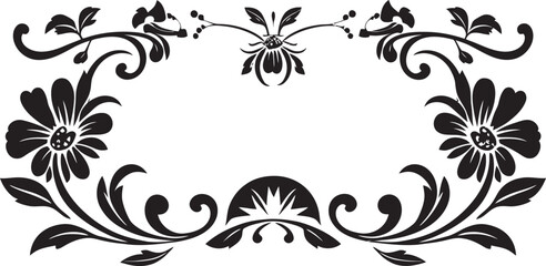 Retro Royalty Elegant Emblem with Monochrome European Border Noble Nostalgia Vintage European Border Logo in Sleek Black