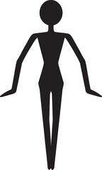 Cartoon Charisma Stylish Logo Design Featuring Stickman in Black Sketchy Simplicity Monochrome Stickman Cartoon Logo