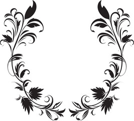 Sophisticated Swirls Sleek Black Emblem with Doodle Decorations Ornate Outlines Monochrome Logo Highlighting Doodle Decorative Element