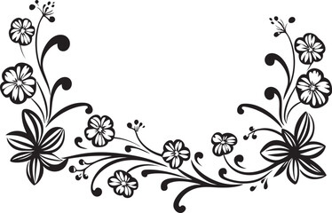 Elegance Embellished Doodle Decorative Vector Icon in Sleek Black Ink Infusion Monochrome Emblem with Stylish Doodle Decorative Element