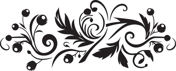 Whimsy in Waves Sleek Logo Design Featuring Decorative Doodle Element Elegance Embellished Monochrome Decorative Element in Stylish Black