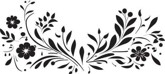 Swirls of Style Monochrome Logo Design with Decorative Doodles Curves and Charms Black Doodle Decorative Element in Vector