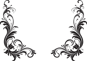 Doodle Delight Stylish Black Logo Design Highlighting Decorative Elements Ornamental Opulence Sleek Icon with Black Doodle Decorative Patterns