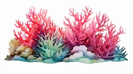 Fototapeta na wymiar red and blue aquatic underwater nature coral reef