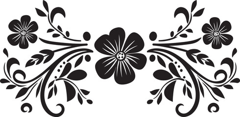 Elegance Embellished Sleek Black Emblem Highlighting Decorative Doodles Sculpted Spirals Monochrome Decorative Doodle Icon in Chic Vector