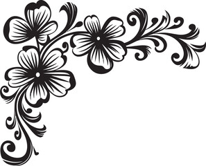 Curves and Charms Monochrome Doodle Decorative Element in Stylish Design Artistic Adornments Stylish Vector Design with Decorative Doodle Elements