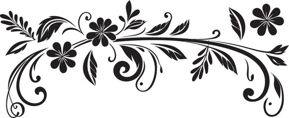 Artistic Adornments Stylish Vector Design with Decorative Doodle Elements Chic Complexity Elegant Black Emblem with Doodle Decorations - obrazy, fototapety, plakaty