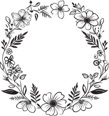 Infinite Intricacies Doodle Delight in 90 Words Ornamental Odyssey Vector Frame with Doodle Detail