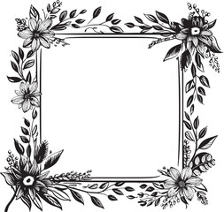 Kaleidoscopic Kinetics 90 Words Doodle Frame Icon Noir Nectar Doodle Delight Frame in Black