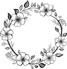 Enchanting Elegance Decorative Frame in 90 Words Abstract Affair Doodle Decor Logo with Frame