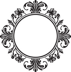 Flux of Flourishes Doodle Delight in Black Vector Posh Patterns Black Vector Doodle Frame Logo