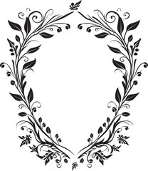Cosmic Charm Elegance in the Vastness of Doodle Decorative Frame Vector Black Logo Symbol Whirlwind Whimsy A Spirited Journey Through Doodle Decorative Frame Vector Black Logo Design