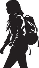FierceFemme Black Logo Design Symbolizing Determined Female Students EduStyle A Modern and Sleek Black Vector Logo for Female Students